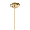 One Light Mini Pendant from the Kimrose Collection in Brushed Natural Brass Finish by Kichler