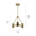LED Chandelier from the Baland Collection in Brushed Natural Brass Finish by Kichler