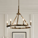 Six Light Chandelier from the Emmala Collection in Brushed Natural Brass Finish by Kichler