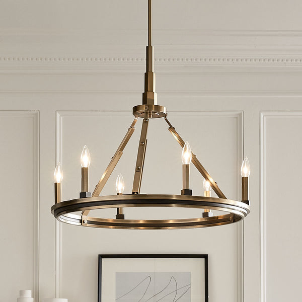 Six Light Chandelier from the Emmala Collection in Brushed Natural Brass Finish by Kichler