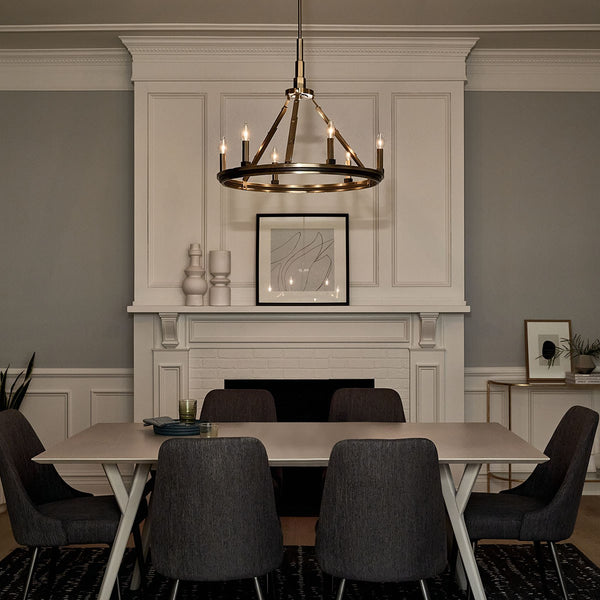 Six Light Chandelier from the Emmala Collection in Brushed Natural Brass Finish by Kichler