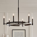 Six Light Chandelier from the Tolani Collection in Black Finish by Kichler