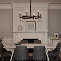 Six Light Chandelier from the Tolani Collection in Black Finish by Kichler