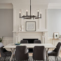 Six Light Chandelier from the Tolani Collection in Black Finish by Kichler