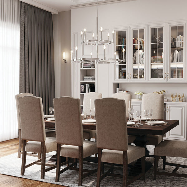 12 Light Chandelier from the Tolani Collection in Polished Nickel Finish by Kichler