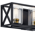 Three Light Bath from the Moorgate Collection in Black Finish by Kichler