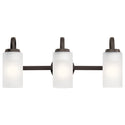 Three Light Bath from the Kennewick Collection in Olde Bronze Finish by Kichler