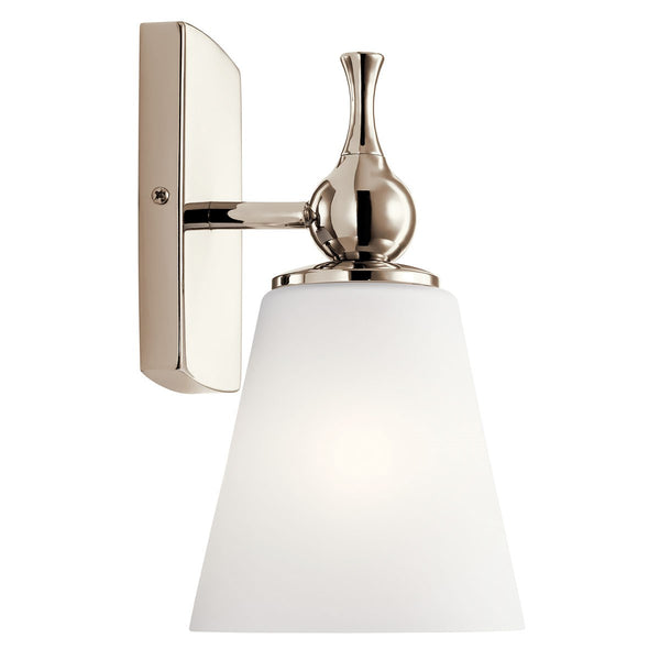 One Light Wall Sconce from the Cosabella Collection in Polished Nickel Finish by Kichler
