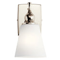 One Light Wall Sconce from the Cosabella Collection in Polished Nickel Finish by Kichler