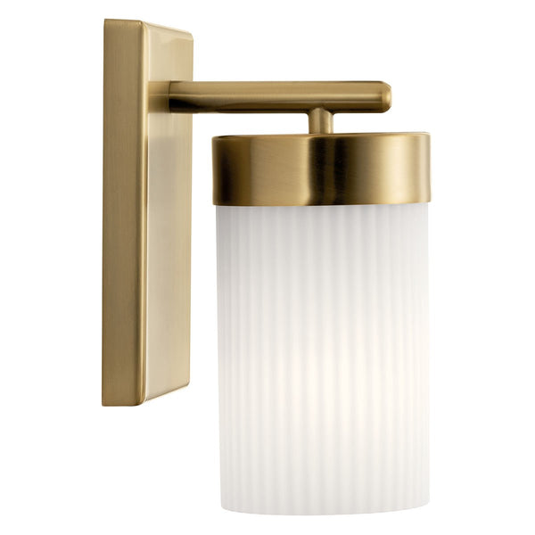 One Light Wall Sconce from the Ciona Collection in Brushed Natural Brass Finish by Kichler