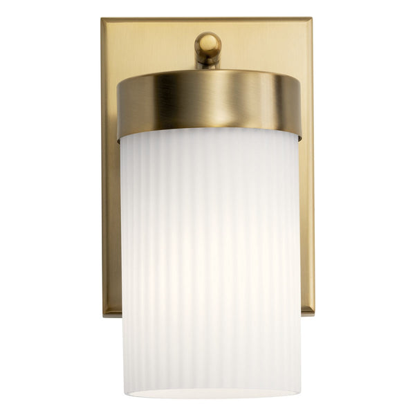 One Light Wall Sconce from the Ciona Collection in Brushed Natural Brass Finish by Kichler