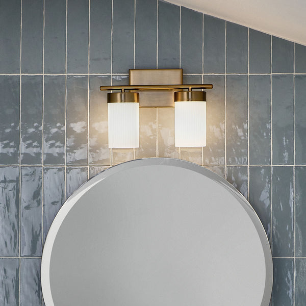 Two Light Bath from the Ciona Collection in Brushed Natural Brass Finish by Kichler