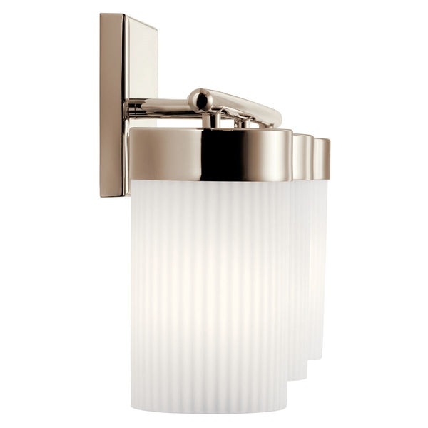 Three Light Bath from the Ciona Collection in Polished Nickel Finish by Kichler