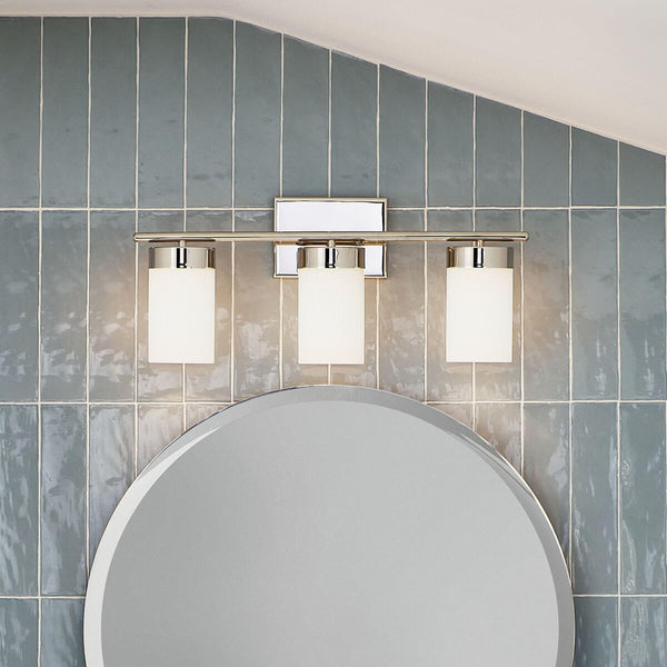 Three Light Bath from the Ciona Collection in Polished Nickel Finish by Kichler