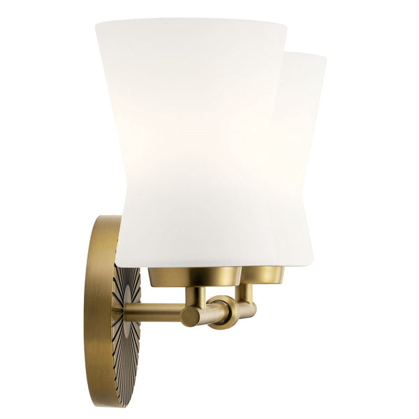 Two Light Bath from the Brianne Collection in Brushed Natural Brass Finish by Kichler
