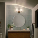 Two Light Bath from the Brianne Collection in Brushed Natural Brass Finish by Kichler