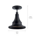 One Light Outdoor Pendant from the Hampshire Collection in Textured Black Finish by Kichler