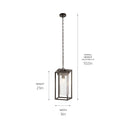 One Light Outdoor Pendant from the Mercer Collection in Olde Bronze Finish by Kichler