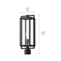 One Light Outdoor Post Mount from the Goson Collection in Black Finish by Kichler