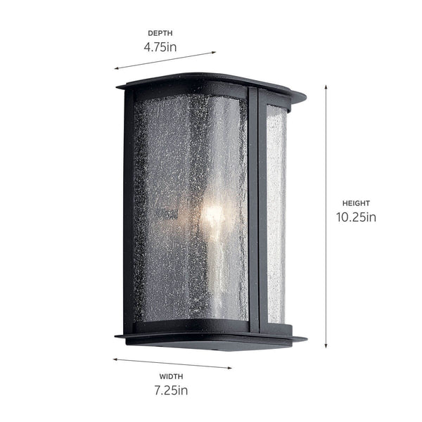 Two Light Outdoor Wall Mount from the Timmin Collection in Distressed Black Finish by Kichler