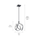 LED Pendant from the CIRI Collection in Matte Black Finish by Kichler