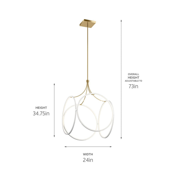 LED Pendant from the CIRI Collection in White Finish by Kichler