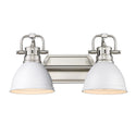 Two Light Bath Vanity from the Duncan PW Collection in Pewter Finish by Golden