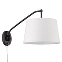 One Light Wall Sconce from the Ryleigh Collection in Matte Black Finish by Golden