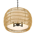 Four Light Chandelier from the Everly Collection in Matte Black Finish by Golden