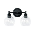 Two Light Vanity from the Mid Century Collection in Matte Black Finish by Capital Lighting