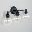 Three Light Vanity from the Mid Century Collection in Matte Black Finish by Capital Lighting