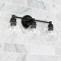 Three Light Vanity from the Mid Century Collection in Matte Black Finish by Capital Lighting