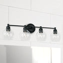 Four Light Vanity from the Mid Century Collection in Matte Black Finish by Capital Lighting
