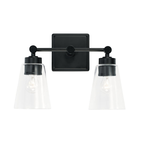 Two Light Vanity from the Rory Collection in Matte Black Finish by Capital Lighting