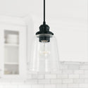 One Light Pendant from the Fallon Collection in Matte Black Finish by Capital Lighting