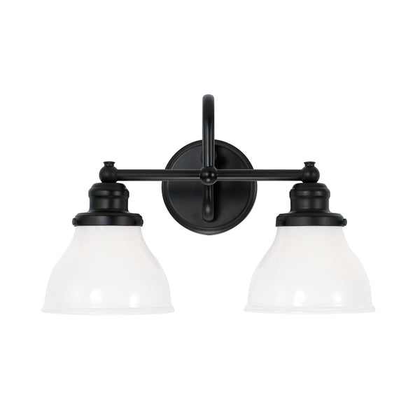 Two Light Vanity from the Baxter Collection in Matte Black Finish by Capital Lighting