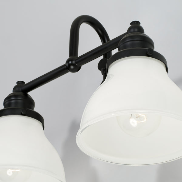 Two Light Vanity from the Baxter Collection in Matte Black Finish by Capital Lighting