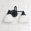 Two Light Vanity from the Baxter Collection in Matte Black Finish by Capital Lighting