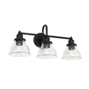 Three Light Vanity from the Baxter Collection in Matte Black Finish by Capital Lighting