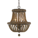 Three Light Chandelier from the Handley Collection in Tobacco Finish by Austin Allen