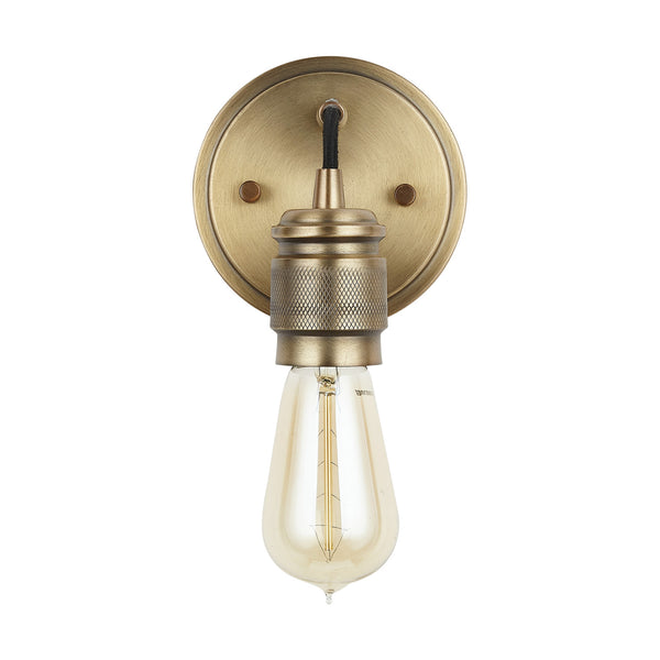 One Light Wall Sconce from the Menlo Collection in Aged Brass Finish by Austin Allen