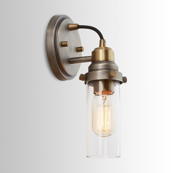 One Light Wall Sconce in Antique Nickel Finish by Austin Allen