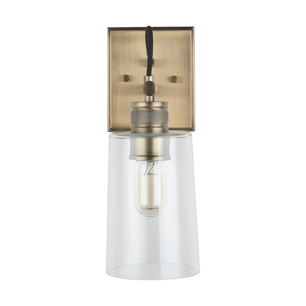 One Light Wall Sconce in Aged Brass Finish by Austin Allen