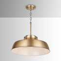 One Light Pendant from the Oakwood Collection in Aged Brass Finish by Austin Allen
