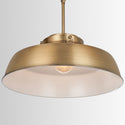 One Light Pendant from the Oakwood Collection in Aged Brass Finish by Austin Allen