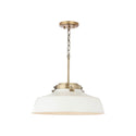 One Light Pendant from the Oakwood Collection in Matte White Finish by Austin Allen