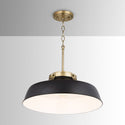 One Light Pendant from the Oakwood Collection in Matte Black Finish by Austin Allen