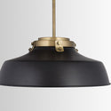 One Light Pendant from the Oakwood Collection in Matte Black Finish by Austin Allen