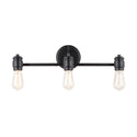 Three Light Vanity from the Menlo Collection in Matte Black Finish by Austin Allen