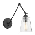 One Light Wall Sconce from the Profile Collection in Matte Black Finish by Austin Allen